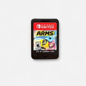 “Arms” Game cartridge for the Nintendo Switch.